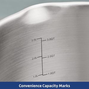 Casserole de luxe en acier inoxydable avec couvercle, double paroi isolante, écologique, compatible lave-vaisselle, 24 cm - Product Image 4