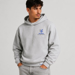 New Fashion <b>Men</b> Autumn Winter <b>Hoodies</b> Street Long Sleeve Regular Fit Solid Color Casual Fleece Tops <b>White</b> Thermal 100% Cotton - Product Image 3