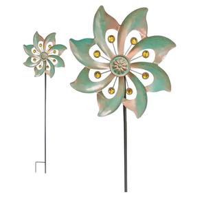 Décoration de jardin la plus vendue : Grand piquet décoratif en métal forgé, moulin à vent pour pelouse, taille et forme personnalisables - Product Image 5