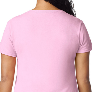 Camiseta de Mujer Rosa Claro, Algodón Suave, Informal, Manga Corta, Cómoda, Básica, Ropa de Moda, Venta al Por Mayor Personalizada - Product Image 4