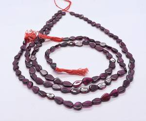 Perles lisses en grenat rhodolite naturel 5x8 MM, perles de pierre précieuse grenat rouge en forme de poire, 14 pouces, perles fantaisie en forme de poire en grenat rhodolite - Product Image 4