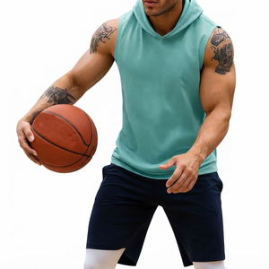 Sudadera con Capucha sin Mangas Personalizada para Gimnasio, para Hombre, de Algodón y Felpa, Ajustada, para Entrenamiento, Ropa Deportiva, Fabricante y Proveedor de Sudaderas con Capucha para Hombre - Product Image 6