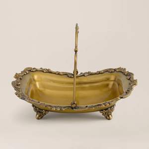 Kasa Holzer - Elegante Cesta Decorativa de Latón Hecha a Mano con Asa para Frutas, Ideal para Mesa de Comedor y Hogar - Product Image 3