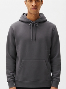 80% Cotton 20% Polyester <b>Men's</b> Fleece Hoodie Embroidered Winter <b>Pullover</b> Oversized Drop Shoulder Casual Sweatshirt Dust Green - Product Image 4