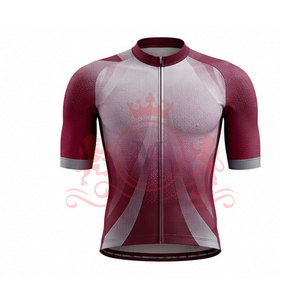 Ensemble maillot et short de cyclisme pour homme, bordeaux avec accents gris, design sans coutures pour adultes - Product Image 6