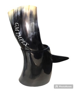 Récipient à boire en corne de buffle de qualité supérieure fait à la main Support robuste Thèmes historiques durables Célébrations Cadeau Décoration Animal - Product Image 6