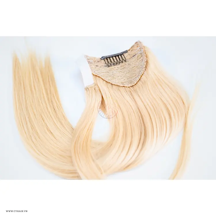Fornitore di estensioni dei capelli del Vietnam estensioni dei capelli vietnamiti grezzi coda di cavallo prezzo all'ingrosso migliore qualità