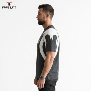 Professional Made High Quality 100% Cotton Summer Custom Logo Printed Letter Eco-Friendly Breathable Short Sleeve Men's T-Shirts - Product Image 6