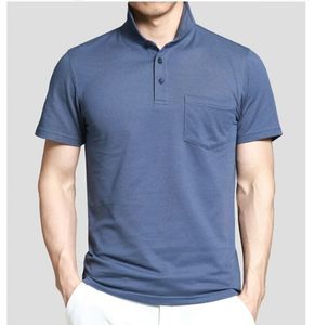 Men's <b>Black</b> Short Sleeve <b>Polo</b> <b>Shirt</b> Solid Color Knitted Casual Wear with Chest Pocket <b>Polo</b> <b>T</b> <b>Shirt</b> Manufacturer OEM Casual Wear - Product Image 6