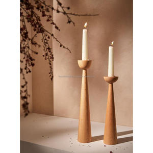 Decorate This Christmas With Our High Enamel Wooden Pine Tree <b>Candle</b> Holder Pillars S/2 Decorative Natural <b>Candle</b> Holder <b>Set</b> - Product Image 2