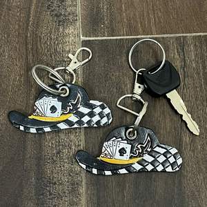 March Expo 2026 Porte-clés en cuir de vache occidental fait main, gravé à la main, à motif damier, thème Rodeo, cadeau pour hommes et femmes, vente en gros - Product Image 6