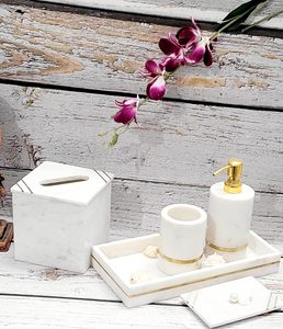 Styling upscale bathroom decor designer bathroom <b>set</b> vanity counter top organiser sophisticated bathroom accessories premium <b>set</b> - Product Image 5