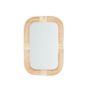 Wholesale Handmade <b>Mirror</b> Rattan Kids Bedroom <b>Wall</b> Decor Rectangular Natural Wicker <b>Hanging</b> <b>Mirror</b> Rattan Decor For Home - Product Image 3