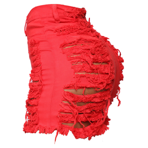 Shorts de Mezclilla Casuales con Rasgaduras para Verano - Product Image 2