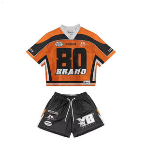 Camiseta de fútbol personalizada con estampado de sublimación de malla, estilo urbano, OEM, para hombre, con corte holgado y pantalón corto - Product Image 3