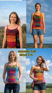 Top Boho de Moda Nepalí para Mujer con Hermoso Estampado Floral, Top de Punto con Cintura Natural, Transpirable, ODM - Product Image 1
