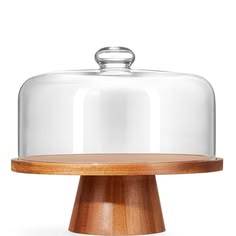 Accesorio de panadería premium, soporte decorativo de madera, decoración artesanal para cocina, expositor de postres de madera, pedestal de madera pulida, elegante. - Product Image 2