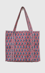 Bolsa de Mano de Algodón con Estampado Floral Rosa, Estilo Bohemio, Abierta, para Mujer, para Todas las Temporadas - Product Image 4