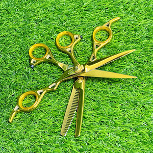 Professional Barber Hair Thinning Scissors High Quality Stainless Steel Hair Cutting <b>Shears</b> Gold Plated Salon <b>Tool</b> for Stylists - Product Image 2