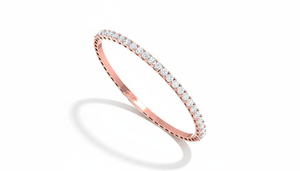 Bracelet rond mi-chemin flexible pour femme en or jaune 14K et diamants naturels avec 33 diamants plaqués rhodium | 2.00Ctw Luxury - Product Image 3