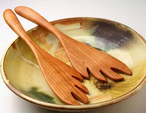 Mélangeur à salade en bois écologique pour une vie durable, mélangeur à salade manuel en bois pour accessoires de cuisine - Product Image 2