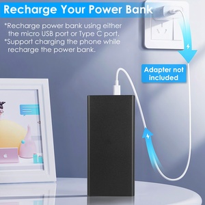 Portatile 20000mAh Power Bank doppia uscita USB caricatore del telefono con tipo C & Micro USB ingresso esterno batteria - Product Image 5