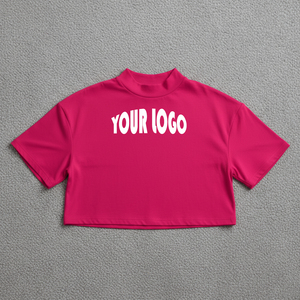 Custom Women's Cotton Polyester Embroidery Crop Tops Long Sleeve T Shirts Oversized Loose Off the Shoulder Sweatshirts for Lady - Product Image 2