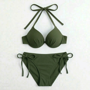Bikini de lujo brillante con espalda descubierta, de ganchillo, para busto grande, tipo tanga, sexy, micro, para mayoristas y fabricantes, y ropa de playa. - Product Image 3