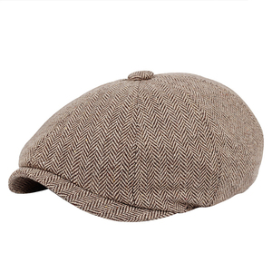 Custom Logo Print Woven Label Newsboy <b>Cap</b> <b>Vintage</b> Style Gatsby <b>Cap</b> Bulk Premium Custom Brand Newsboy <b>Cap</b> High Quality - Product Image 3