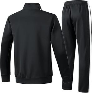 Ensemble de survêtement 2 pièces pour homme, personnalisé, de haute qualité, avec veste zippée à manches longues et pantalon de sport - Product Image 3