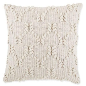 Funda de Cojín Decorativa Bohemia de Algodón y Poliéster Chenille Hecha a Mano con Estampado Geométrico y Nudos, 100% Poliéster - Product Image 3