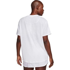 Camiseta Blanca de Cuello Redondo para Mujer, Manga Regular, Corte Holgado, Tejido Jersey Informal, 100% Algodón, Transpirable, para Todas las Temporadas, Color Sólido - Product Image 4