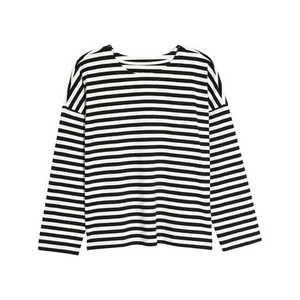 T-shirts à manches longues en coton léger pour femme, coupe ajustée, nouvelle conception, confortables, en tissu technique brossé extensible - Product Image 1
