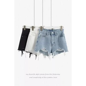 Nouvelle Collection 2026 – Short en jean pour femme, short en denim extensible à ourlet plié et fermeture boutonnée, idéal pour l'été – Vente en gros - Product Image 6