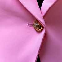 Blazer rose en maille orné de cristaux pour femme Jack Jill, coupe ajustée à un bouton, style décontracté, vente en gros OEM, haute qualité