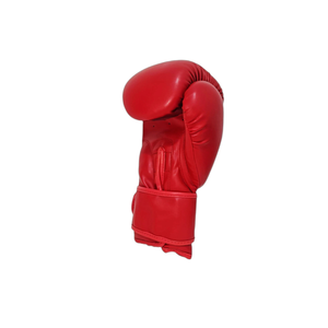 Gants de boxe en cuir rouge avec fermeture Velcro pour adultes de 14 ans et plus - Product Image 4