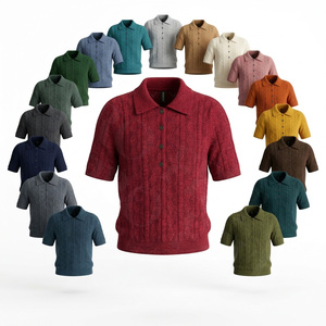 Cárdigan de Punto de Manga Corta a la Moda, Estilo 2026, con Cuello Abotonado, Suave, Informal y Cómodo, Tipo Polo - Product Image 1