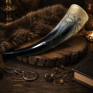 Coupe à boire traditionnelle nordique viking en agate, écologique, faite à la main pour la bière, prix bas - Product Image 5
