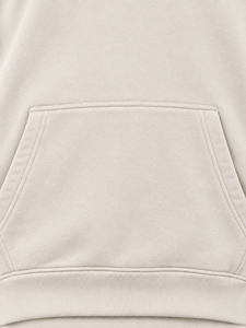 เสื้อฮู้ดดี้สีขาวพรีเมียมพร้อมโลโก้สีดำแบบกำหนดเอง เสื้อสตรีทแวร์ผู้ชายมีกระเป๋าจิงโจ้ - Product Image 4