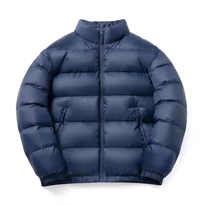 Men's <b>Bubble</b> Jacket Premium Padded Winter <b>Coat</b> with Rounded Quilting Lightweight Insulation Full Zip Closure and Modern Casual - Product Image 5