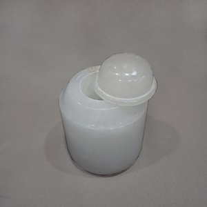 Indian Elegant Aura White Alabaster Marble Salt Cellar Custom Design Kitchen Table <b>Storage</b> Modern Bulk Wholesale Factory Price - Product Image 3