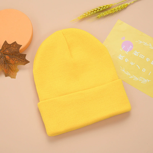 Bonnet unisexe en tricot 100 % acrylique, couleur unie, style décontracté pour adultes, tour de tête 56-58 cm - Product Image 4