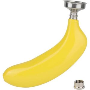 Fiaschetta Portatile in Acciaio Inossidabile da 5oz con Imbuto, Design a Banana, per Whisky, Liquori e Alcolici - Nuovo Contenitore Portatile per Bevande - Product Image 2