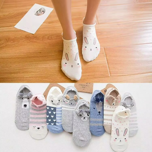 Wholesale Many Design Girls Cute Stereo Animal Ears Short Ankle <b>Socks</b> Cartoon for Lady - Product Image 2