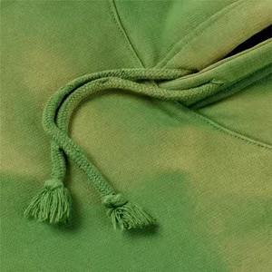 Sudadera con Capucha de Invierno 100% Algodón Verde Oliva Tie Dye, con Bolsillo Frontal, Forro Polar Suave, Ecológica, Estilo Casual Urbano para Adultos - Product Image 4