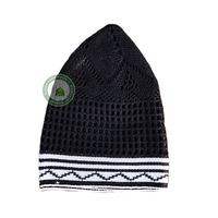 Chapeau de prière musulman formel personnalisé en coton/polyester, brodé, ajustable, avec motif en relief, multicolore, style Kufi arabe