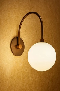 Handmade Brass Globe <b>Wall</b> <b>Sconce</b> | Mid-Century Bedside <b>Light</b> KULSOOM - Product Image 3