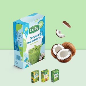 Suministro Directo de Fábrica: Premezcla de Té Verde en Polvo en Sobres, Empaque Personalizado, Sabor Coco - Product Image 1