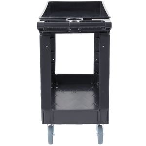 Carrello Multiuso in Plastica Resistente 550LBS con Ruote Girevoli a 360 Gradi, 2 Ripiani con Bordi Medi, Carrello Utilitario su Ruote 550LBS - Product Image 2