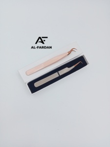 Professional Rose Gold Tip Eyelash Tweezers Coffee Nude Color Collection Japanese Stainless Steel Custom Logo Lash Tweezer - Product Image 6